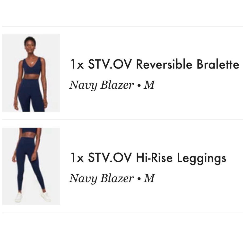Outdoor Voices x St Vincent STV.OV Reversible Bralette in Navy Blazer - Picture 4 of 5